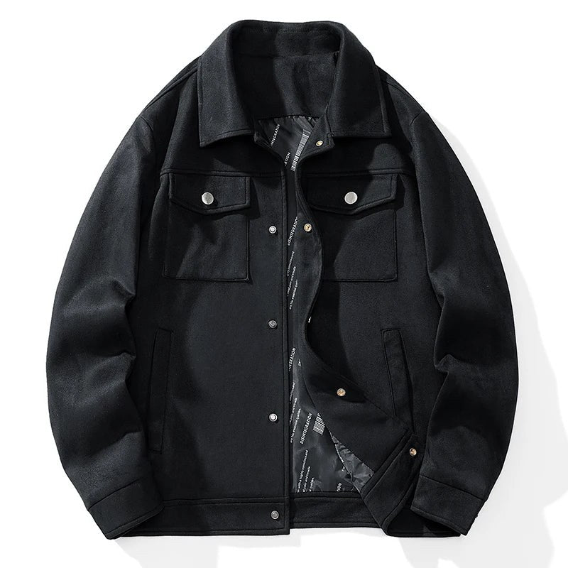 James Anthony Suede Jacket in Charcoal