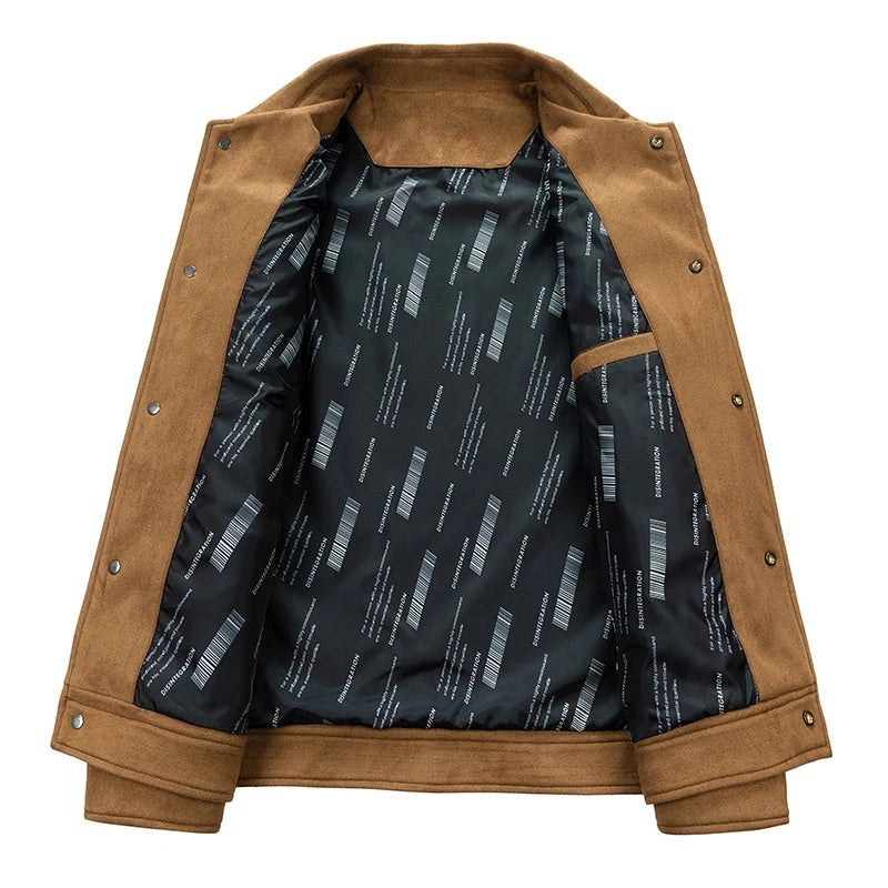 James Anthony Suede Jacket in Sienna Brown