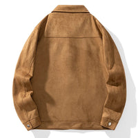 James Anthony Suede Jacket in Sienna Brown