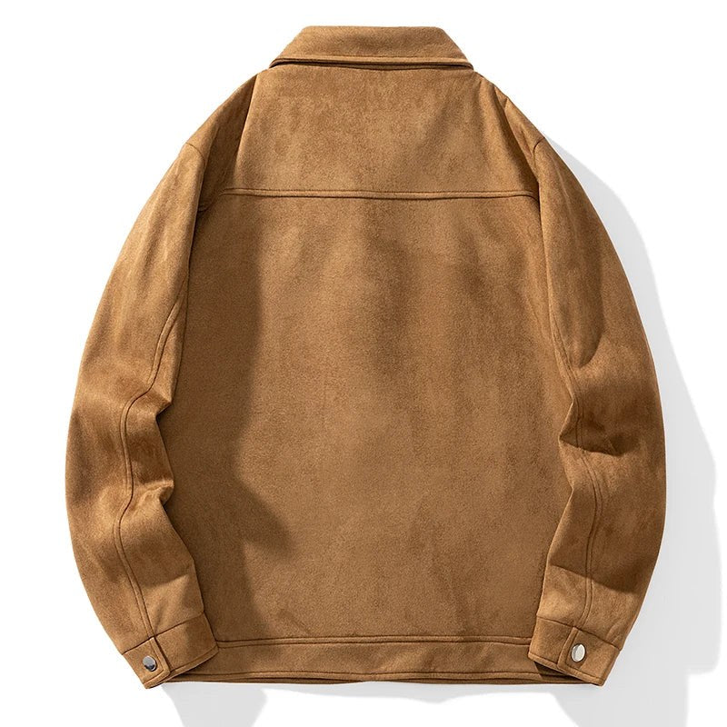 James Anthony Suede Jacket in Sienna Brown