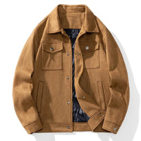 James Anthony Suede Jacket in Sienna Brown