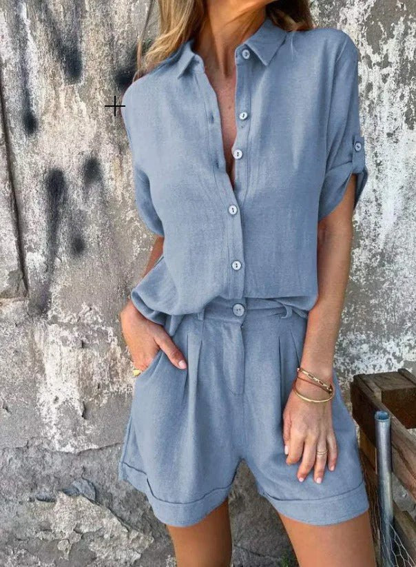 Jamie™ Lightweight Shorts and Top Set in Blue
