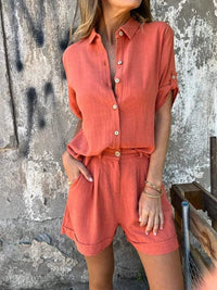 Jamie™ Lightweight Shorts and Top Set in Orange
