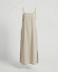 Jana Airy Linen Dress with Pockets in Beige