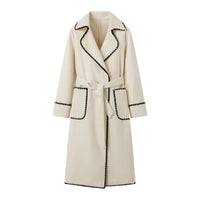 Jana Elegant Trench Coat with Pockets in Beige