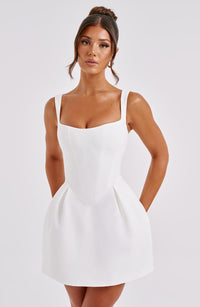 Deborah Mini Dress – Ivory