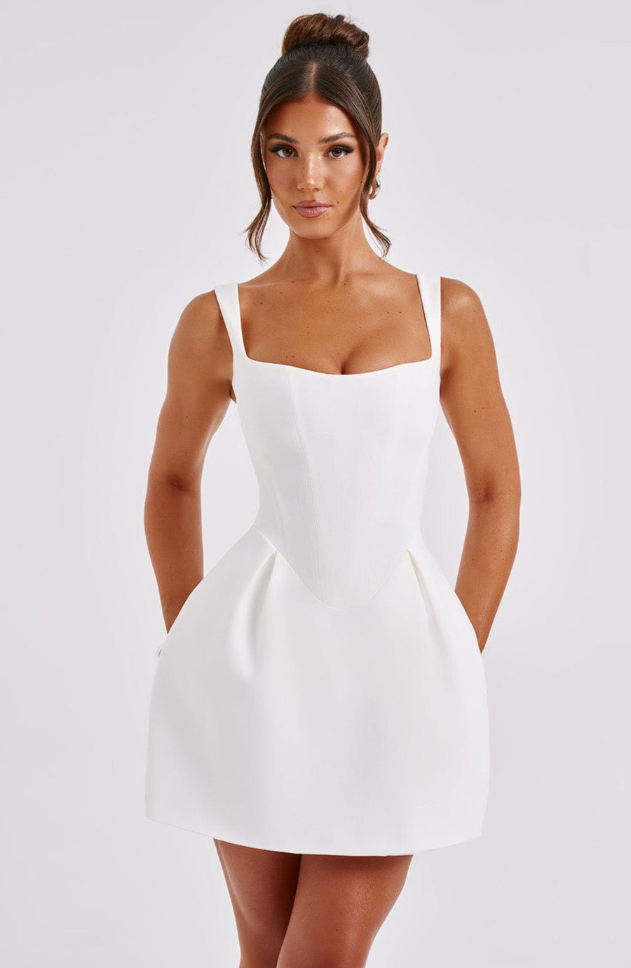 Deborah Mini Dress – Ivory