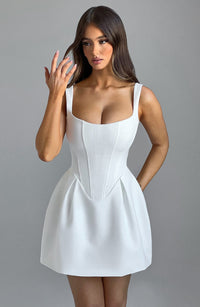 Deborah Mini Dress – Ivory