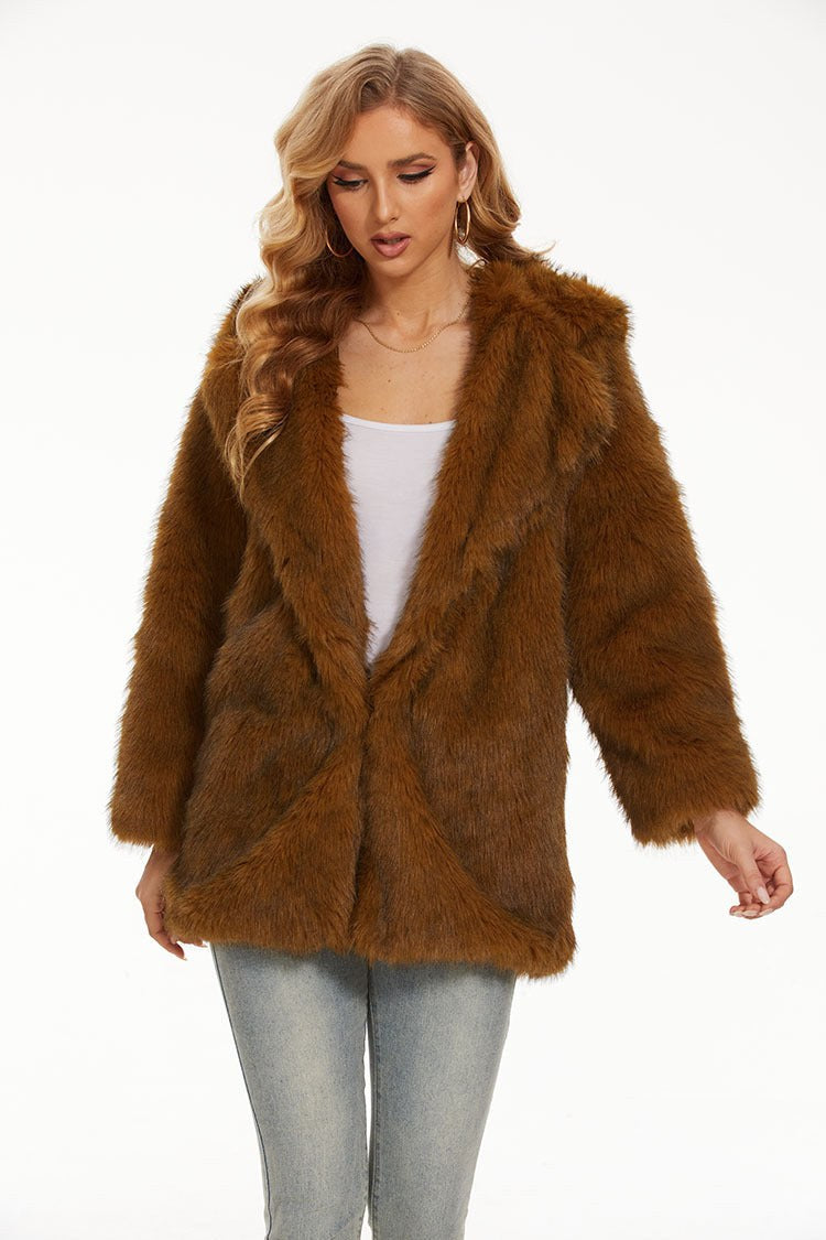Jasmine Jacket with Hood in Brown