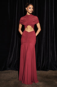 Olympia Maxi Dress – Burgundy