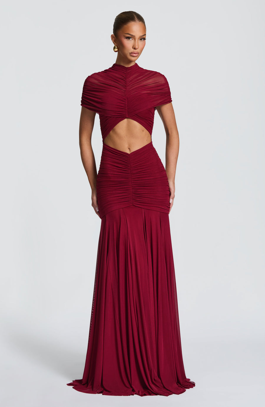 Olympia Maxi Dress – Burgundy