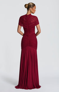 Olympia Maxi Dress – Burgundy