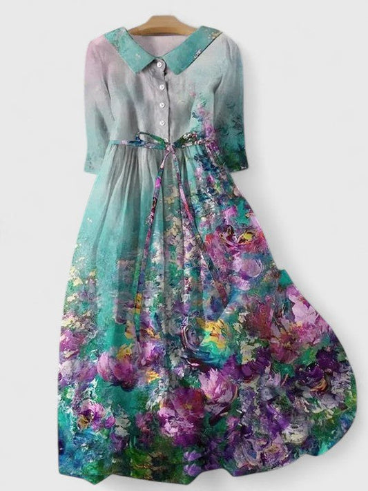 Jayzlynn Elegant Dress in Ocean Green