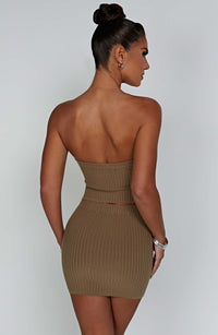 Corinne Mini Skirt - Mocha