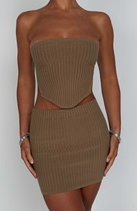 Corinne Mini Skirt - Mocha