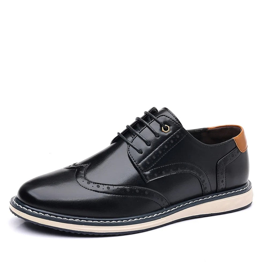 Jefferson Wingtip Brogue Derby in Charcoal