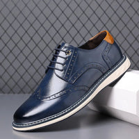 Jefferson Wingtip Brogue Derby in Royal Blue