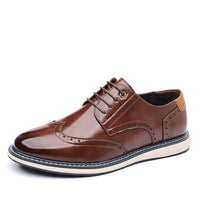 Jefferson Wingtip Brogue Derby in Sienna Brown