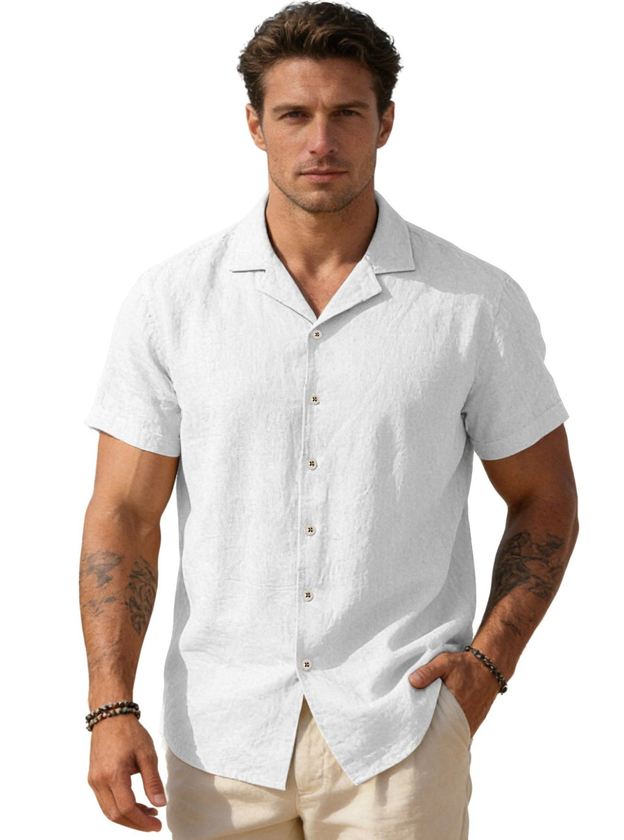 Jelle Airy Linen Shirt in White