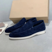 Jelle Leather Moccasins in Blue