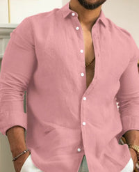Jelle Linen Shirt in Pink