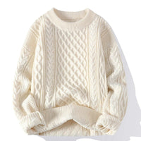 Jelle Vintage Knit Sweater in Beige