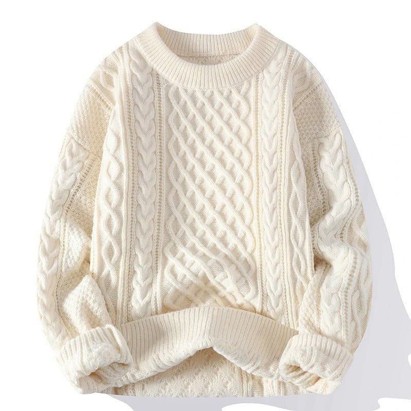 Jelle Vintage Knit Sweater in Beige