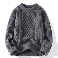 Jelle Vintage Knit Sweater in Dark Grey