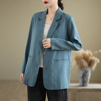 Jemima Linen Jacket in Blue