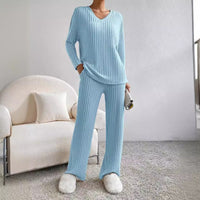 Jemima Set with V-Neck in Pink