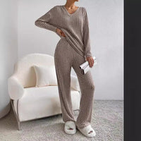 Jemima Set with V-Neck in Pink