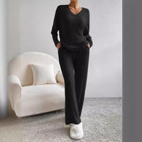 Jemima Set with V-Neck in Pink