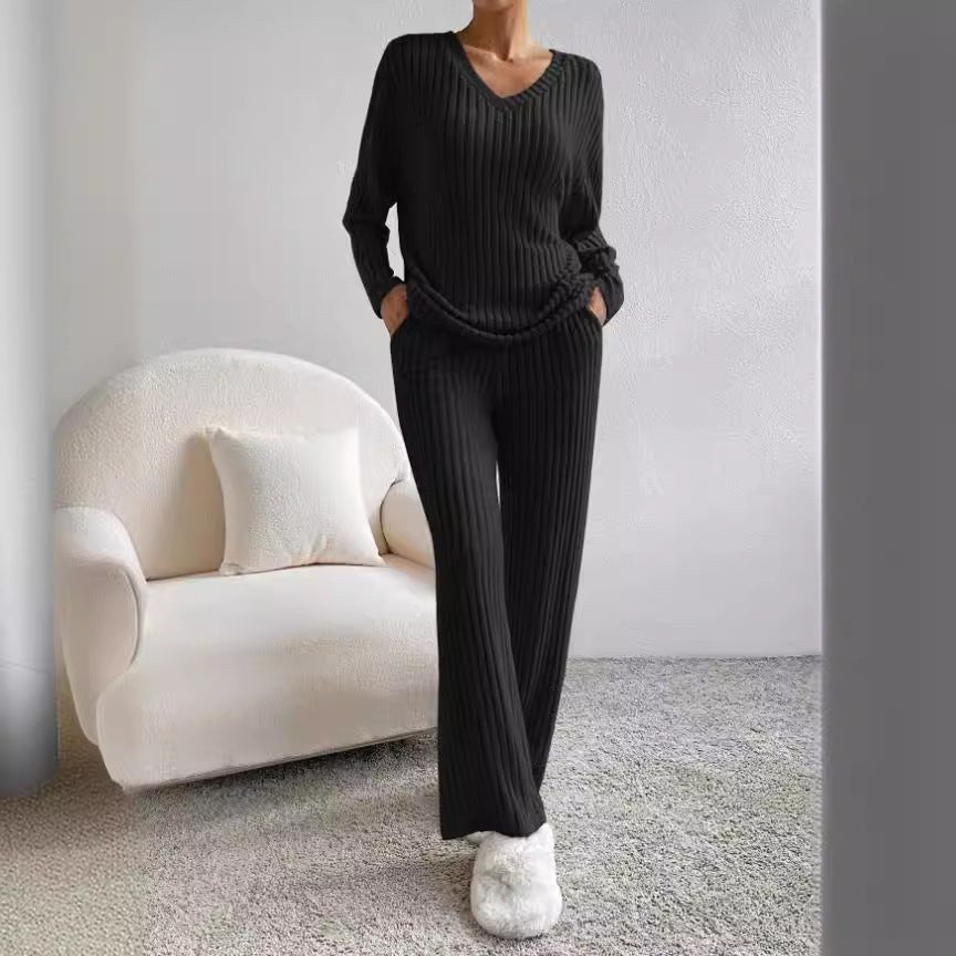 Jemima Set with V-Neck in Pink