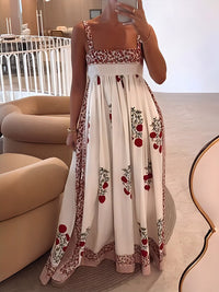 Jemima Women's Floral Print Square Neck Maxi Dress