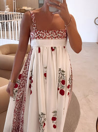 Jemima Women's Floral Print Square Neck Maxi Dress