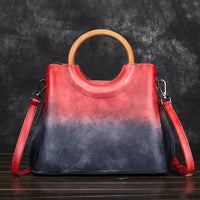 Jemma Leather Handbag in Crimson