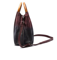 Jemma Leather Handbag in Sapphire Plum