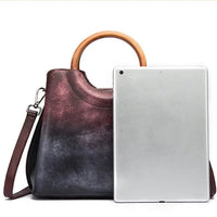 Jemma Leather Handbag in Sapphire Plum