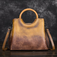 Jemma Leather Handbag in SIenna Brown