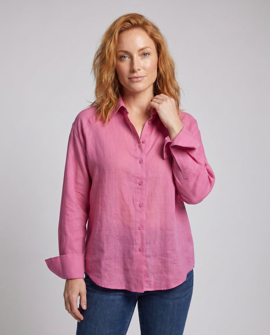 Jenna Casual Linen Blouse