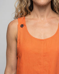 Jenna Linen Blend Mini Dress with Pockets