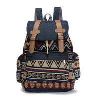 Jenny Lane Bohemian Backpack in Indigo Blue