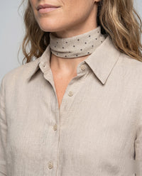 Jessa Casual Linen Blouse with Belted