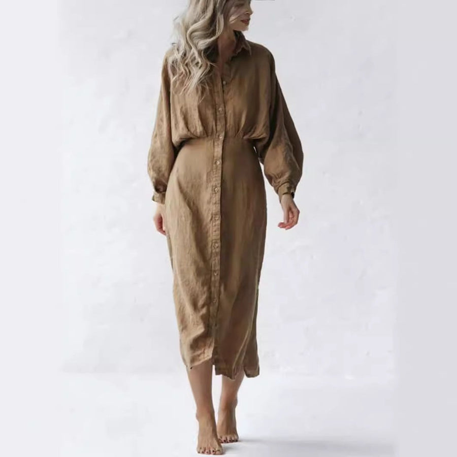 Jessa Elegant Dress with Long Sleeve and Puff Sleeve