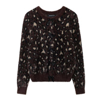 Jessa Knit Cardigan in Animal Print