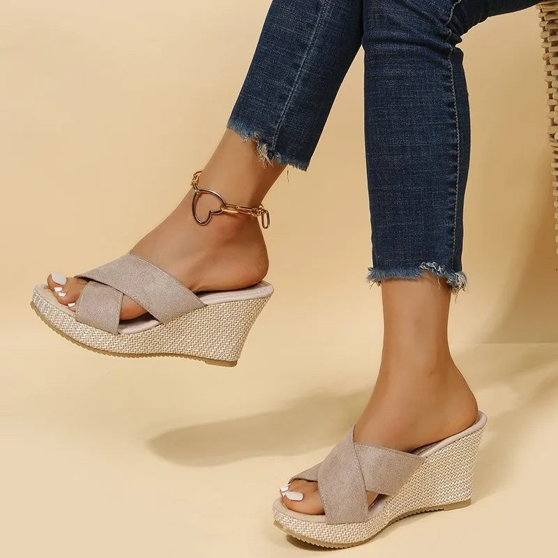 Jewel™ Chic Wedge Sandals in Beige