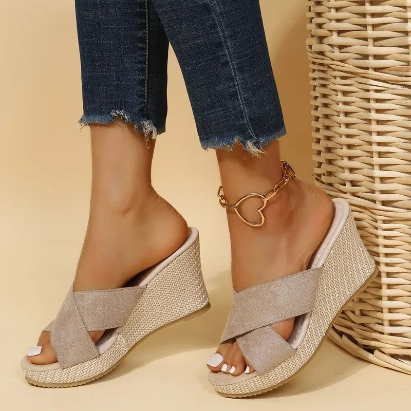 Jewel™ Chic Wedge Sandals in Beige
