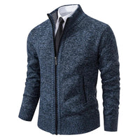 Joachim Comfortable Jacket with Zip Front in Blue