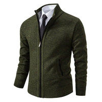 Joachim Comfortable Jacket with Zip Front in Green
