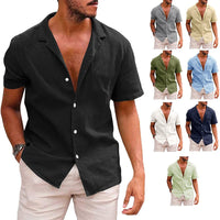 Joachim Linen Blend Shirt with Short Sleeve